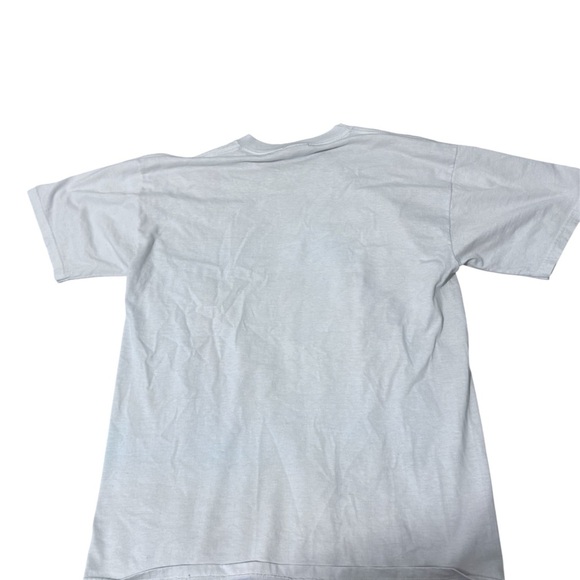 Jerzees White Tee with Pink Floral and Butterfly Design - Picture 3 of 5